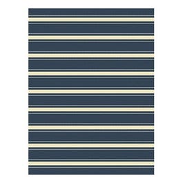 Indoor/Outdoor Area Rug, Blue and White Stripes, 8 x 10-Ft.