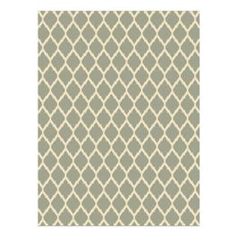 Indoor/Outdoor Area Rug, Grey and White Trellis,5 x 7-Ft.