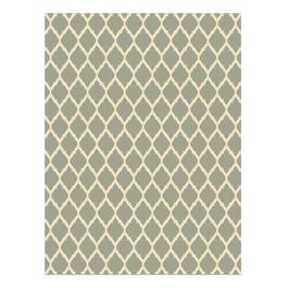 Indoor/Outdoor Area Rug, Grey and White Trellis, 8 x 10-Ft.