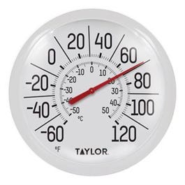 8-Inch Diameter White Outdoor Dial Thermometer - Sarasota, FL