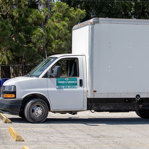 delivery truck at your farm and garden