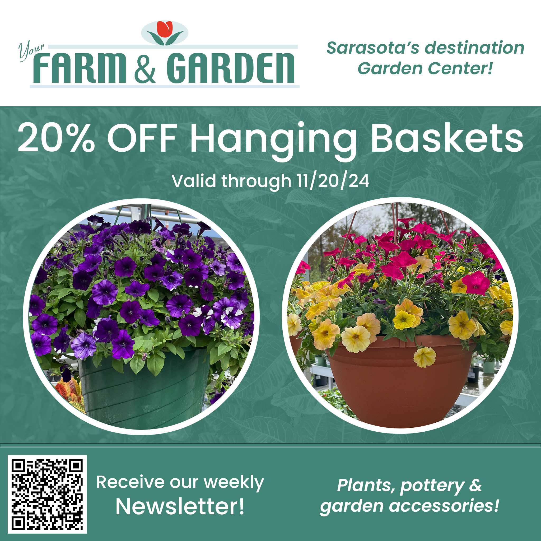 weekly special at your farm and garden