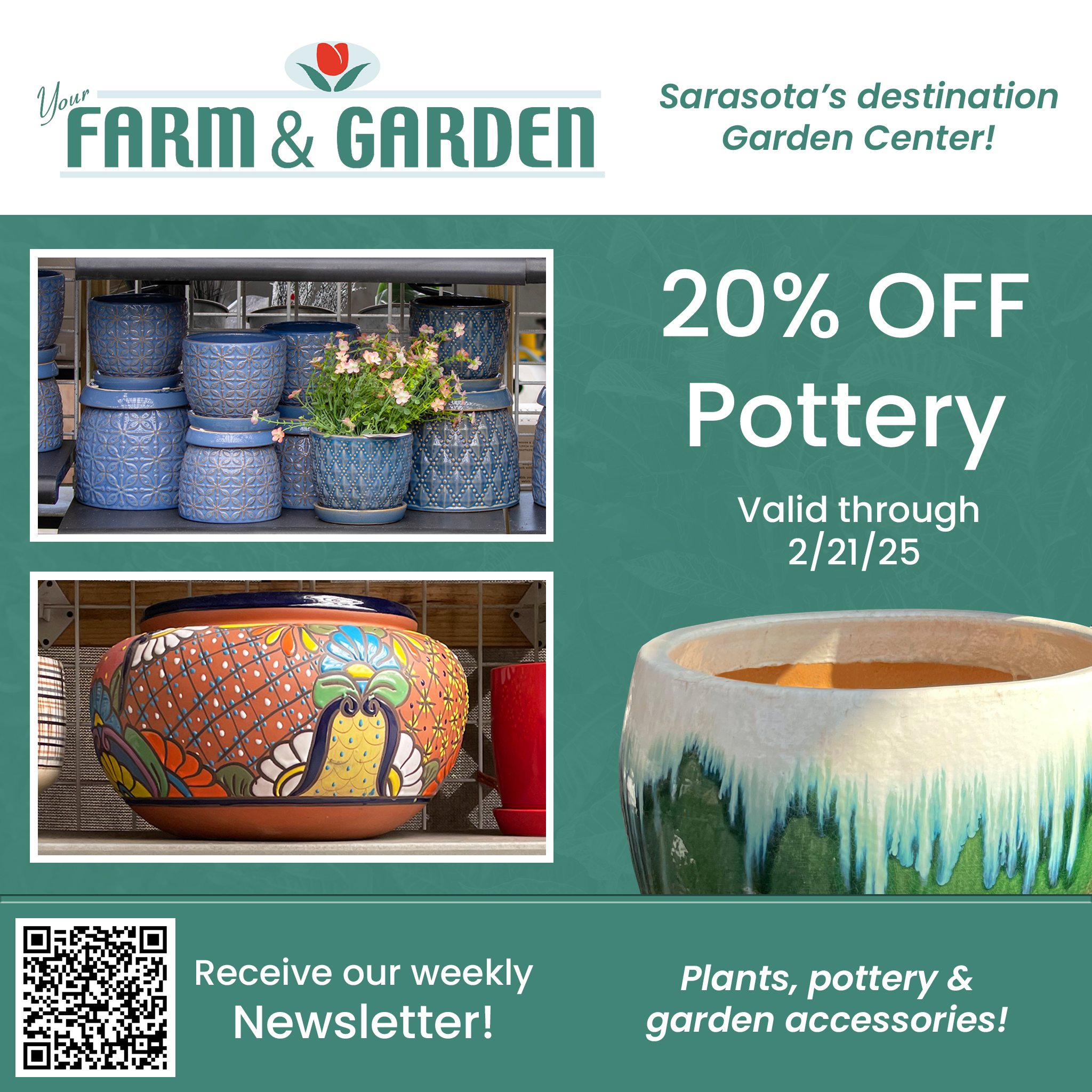 weekly special at your farm and garden