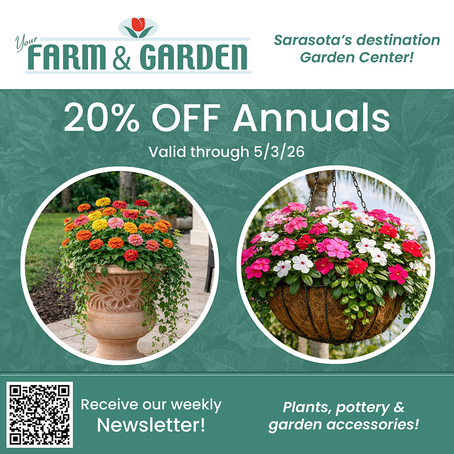 weekly sale at your farm and garden