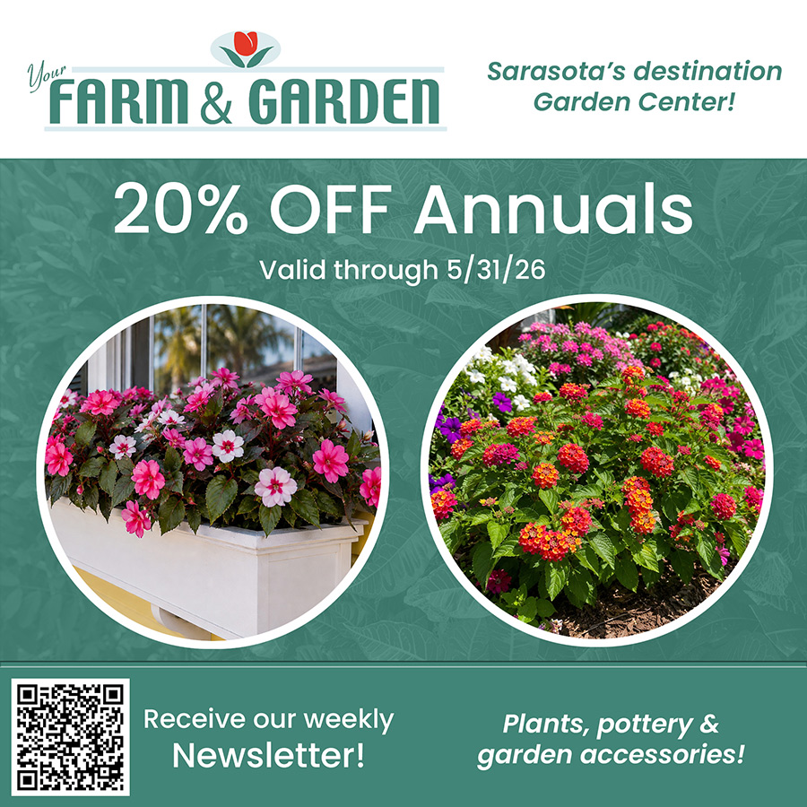 weekly sale at your farm and garden