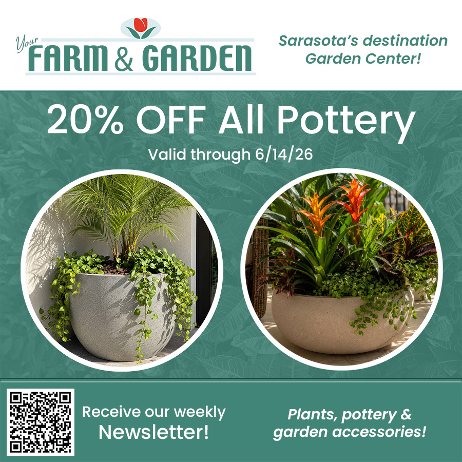 weekly sale at your farm and garden