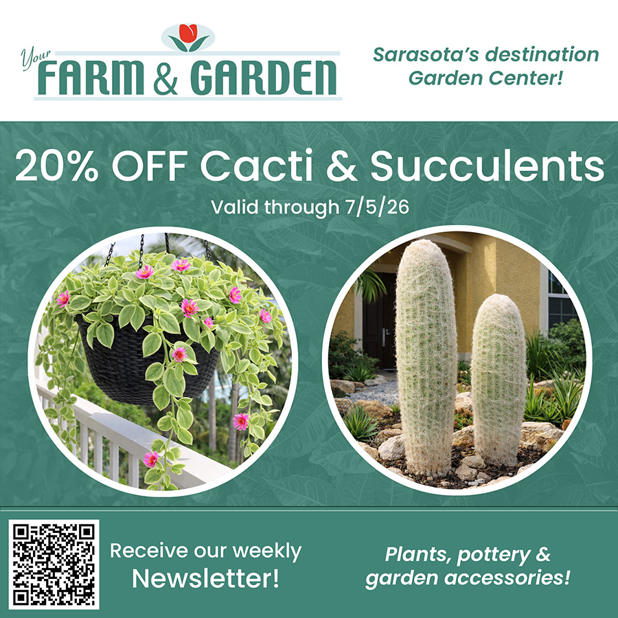 weekly sale at your farm and garden