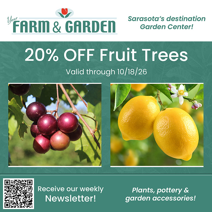 weekly sale at your farm and garden
